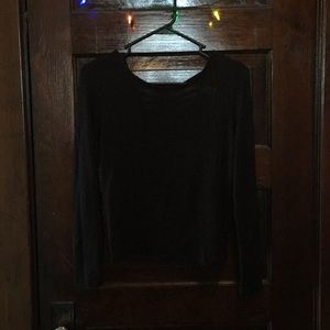 Semi-sheer black sweater